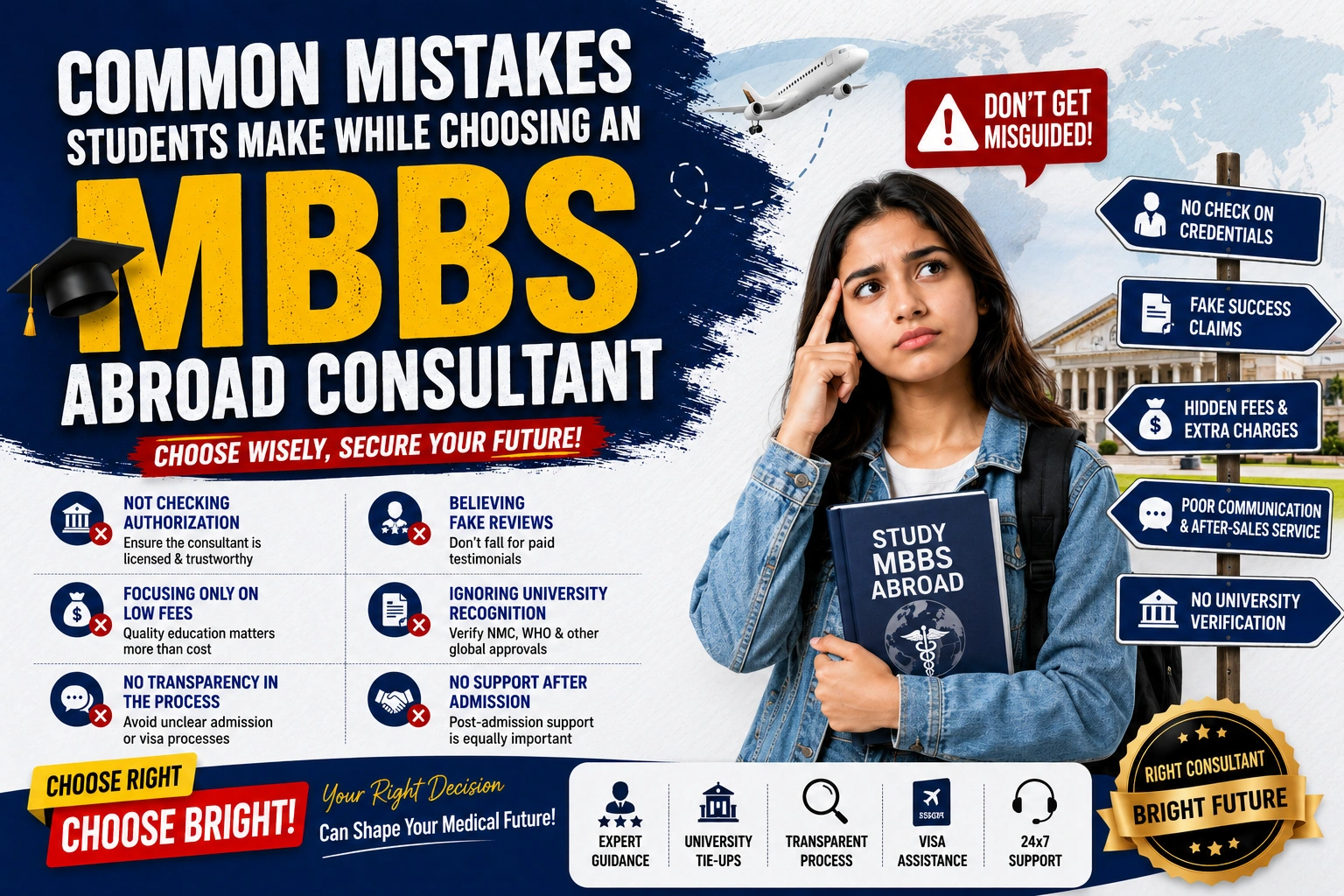 Common Mistakes Students Make While Choosing an MBBS Abroad Consultant